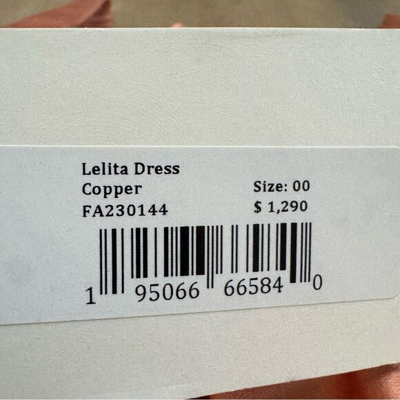 Ulla Johnson Metalic Satin Midi Dress 00 Copper Tulip Hem Off Shoulder New Money - Picture 16 of 16